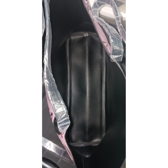 Victoria's Secret Tote Bag,‎ Pink with Black Floral Design, 16 x 11.5 x 5 - Picture 4 of 7